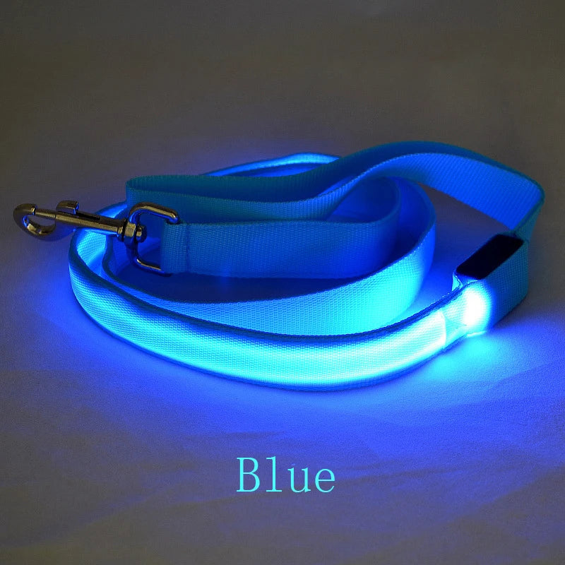 LED Dog Leash Light Luminous Pet Dog Lead Leash For Dogs Cats Nylon Light Night Safety Flashing Pet Dog Leashes For Small Dog