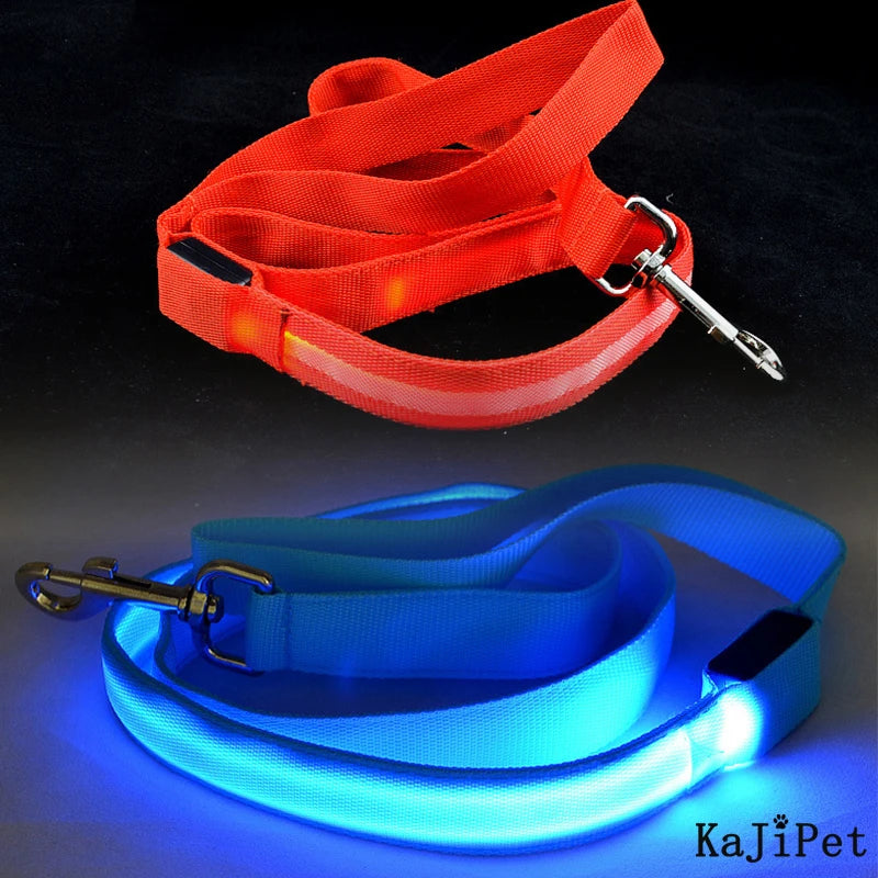 LED Dog Leash Light Luminous Pet Dog Lead Leash For Dogs Cats Nylon Light Night Safety Flashing Pet Dog Leashes For Small Dog