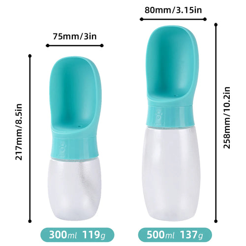 300ml 500ml Big Dog Water Bottle Portable Drinking Bowl For Small Dogs Cat Travel Hiking Puppy Pet Water Dispenser Cup Labrador