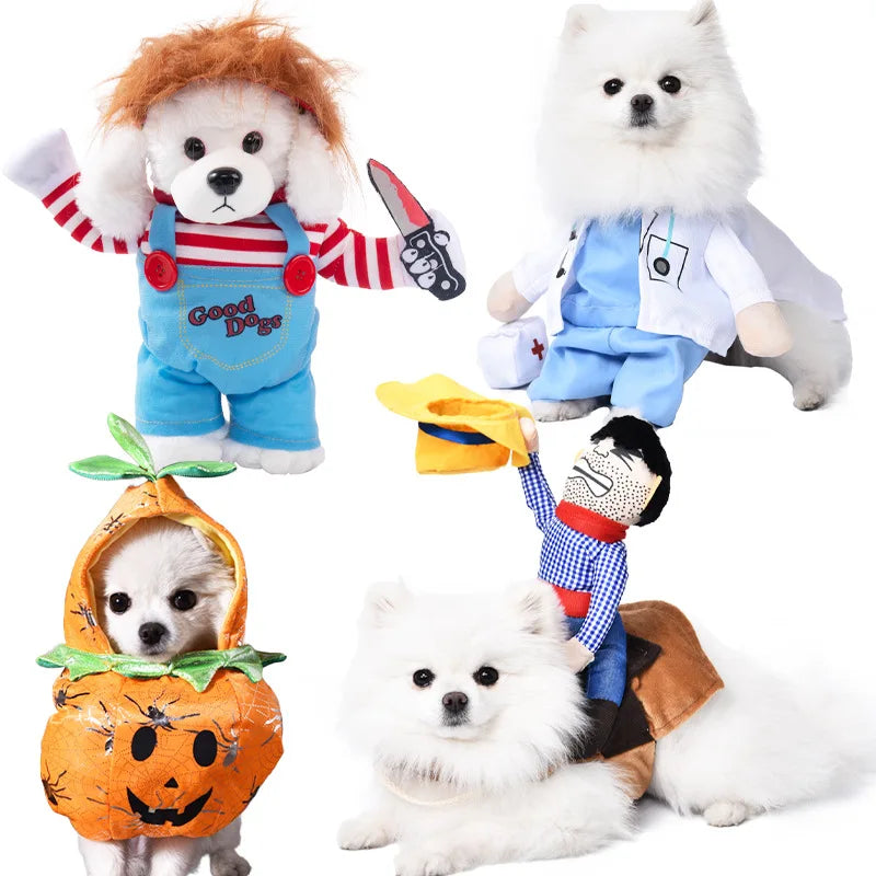 Halloween Dog Clothes Funny Pet Costume Small Dog Jacket Creative Outfit for Teddy Cats  Costume Dog Clothes for Small Dogs