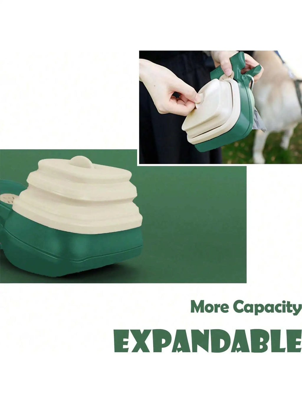 Pooper Scooper, Portable and Handheld Size for Walking Large and Small Dogs Outside Yard or Travel Outdoors, Pup Poop Scoop with