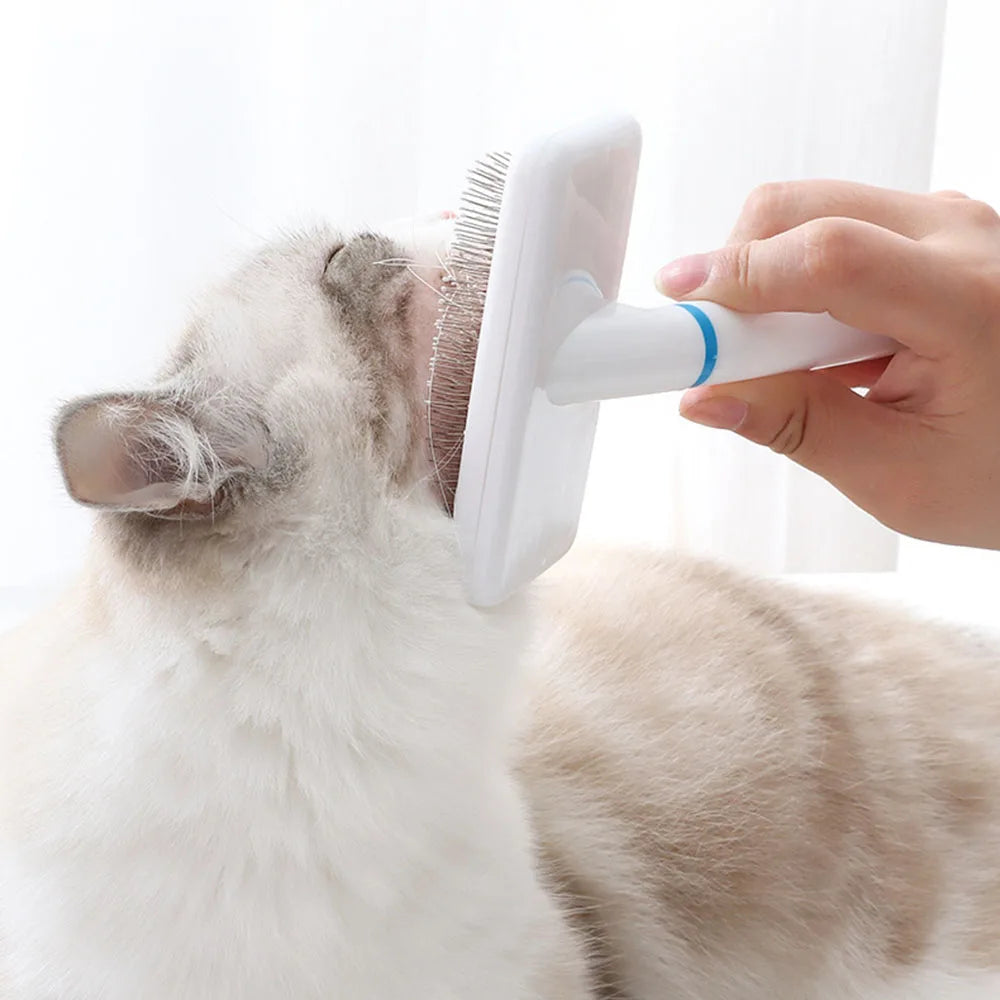 Dog Comb with Handle Classic Pet Air Cushion Comb, Pin Brush for Grooming, Comfortable Grip, Suitable for Dogs of Various Breeds