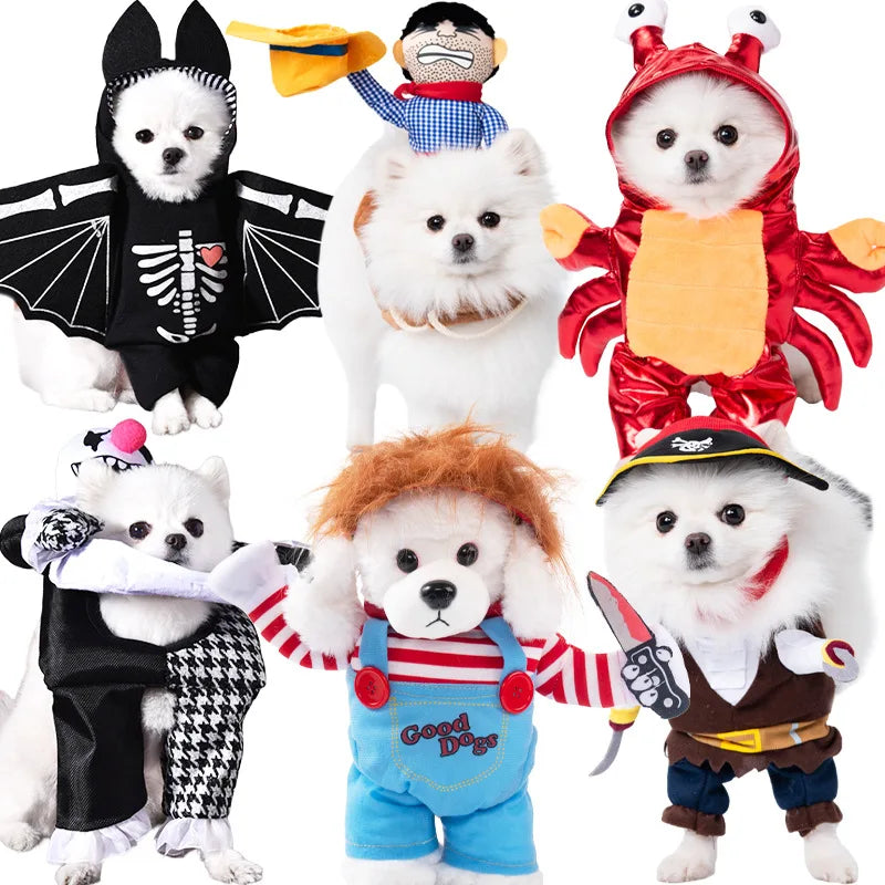 Halloween Dog Clothes Funny Pet Costume Small Dog Jacket Creative Outfit for Teddy Cats  Costume Dog Clothes for Small Dogs