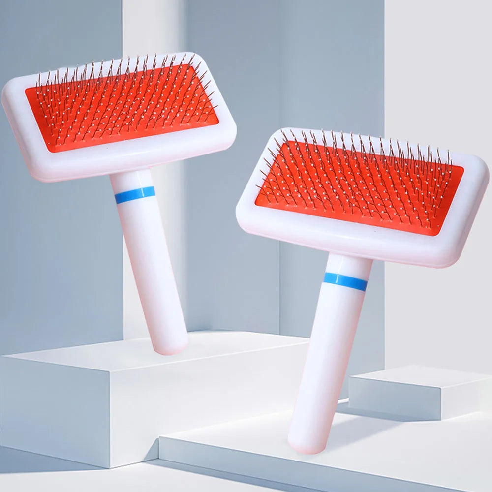 Dog Comb with Handle Classic Pet Air Cushion Comb, Pin Brush for Grooming, Comfortable Grip, Suitable for Dogs of Various Breeds